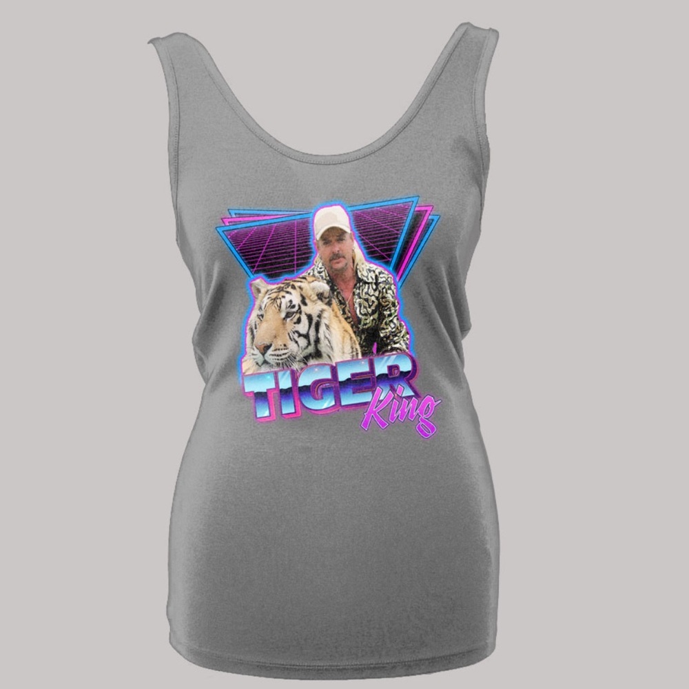 RETRO POP JOE TIGER LADIES QUALITY TANK TOP